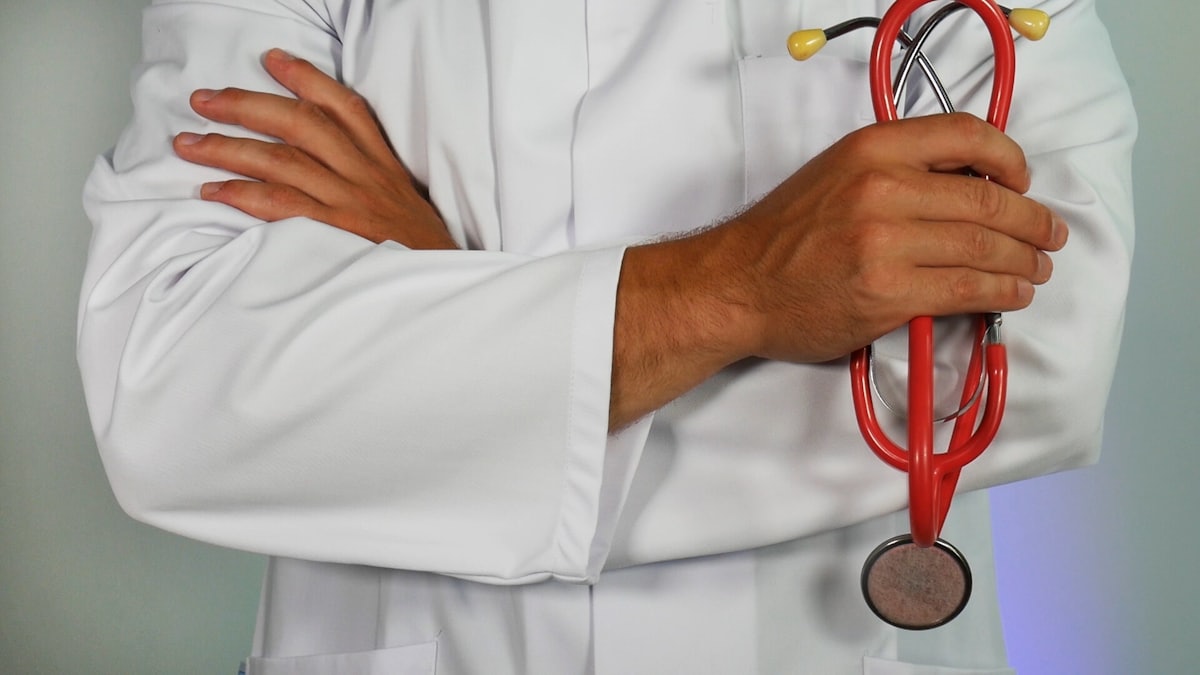 A healthcare professional with a stethoscope